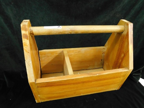 Wood Handled Open Tool Box