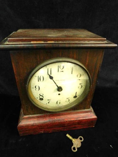 Seth Thomas 8 Day Mantle Clock Back Missing