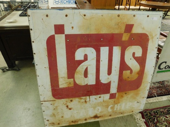 "Lays Potato Chips" Large Metal Sign - Advertising - 48" x 48"