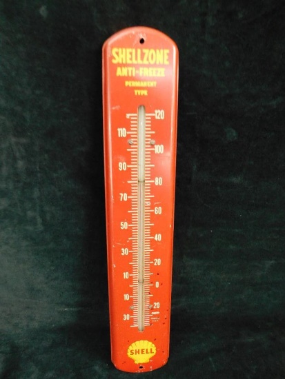 Authentic 1950s "Shell - Shellzone Antifreeze" Thermometer