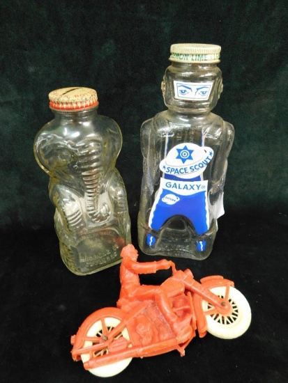 1 Galaxy "Space Scout" Bottle Bank - 1 Snow Crest Elephant Bottle Bank - Plastic Cycle