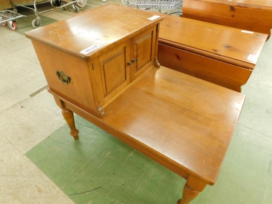 Vintage 2 Door 1 Drawer Step Up Side Table