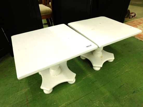 Pair of White Painted Side Tables