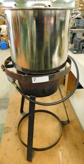 Gas Cooker with Stainless Steel Pot