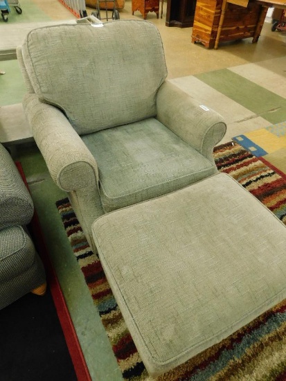Highland House Upholstered Chair and Ottoman