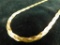 14K Yellow Gold - Woven Herringbone Necklace - 18