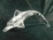 Daum - Nancy - France - Dolphin / Porpoise - Crystal Sculpture - Tail Down - 5