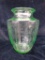 Vintage Vaseline Glass Vase - 8.25