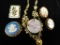 Group of 5 Cameo Costume Jewelry Pieces - 1 Necklace - 4 Brooches