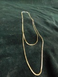 14K Yellow Gold Necklace - Double Chain - 2.77 Grams