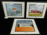 Set of 3 Watercolors - Tom Rooney - Gettysburg-PA - Signed - Each 12