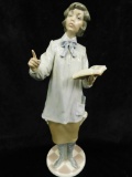 Lladro - Spain - Porcelain - #5048 - Professor - Woman Teacher - 15