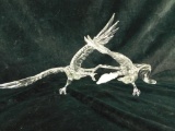 Art Glass Sculpture / Figure - 2 Eagles Fighting Over a Fish - 6.75