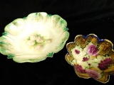 2 Hand Painted Porcelain Bowls - 1 Marked Austria - 3