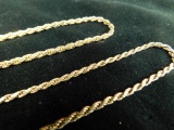 Sterling Silver - 2 Gold Plated Chains - 26+ Grams - 24