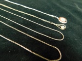 Sterling Silver - 4 Necklaces - 14 Grams TW