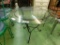 Glass Top Wrought Iron Base Side Table - 23