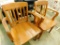 Vintage Heavy Oak Arm Chairs - Each 33.5