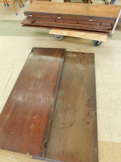 Group of 12 Vintage Wide Boards and Table Leaves - 48" To 60" Wide