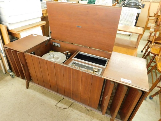 MCM Mid Century Zenith Solid State Console Stereo with Phonograph - 25" x 54" x 17"