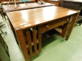 Oak Mission 1 Drawer Desk - 30