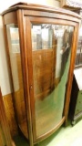 Bow Front Curio / China Cabinet - 3 Shelves - 65