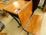Vintage Cast Iron and Wood School Desk - 26