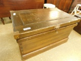 Vintage Wood Chest / Trunk with 3 Sliding Trays - 21