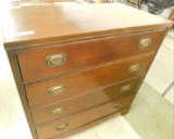 Vintage Mahogany 3 Drawer 1 Pull Out Secretary Server - 34.5