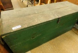 Large Green Painted Wood Tool Box - 20