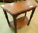 Vintage Short Foyer Table with Inlay - 23