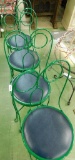 Vintage Green Painted Metal Ice Cream Parlor Chairs - Each 34.5