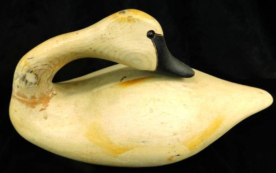 French Broad River Decoy Co. - Wood Swan - 8" x 15" x 7"