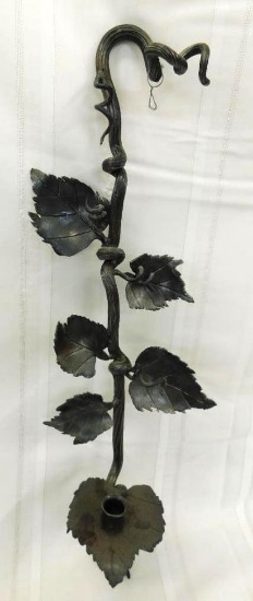 Jerry Fowler - Cast Metal Candle Stick Wall Sconce - Ivy Vine - 26" x 7" x 5"