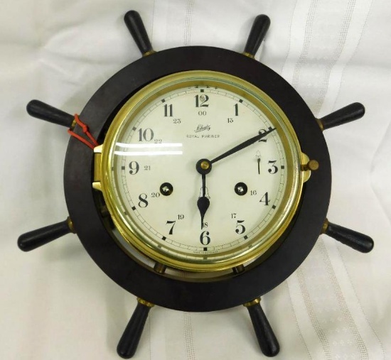 Schatz - "Royal Marine" - 8 Day Wall Clock with Key - 13" x 4"