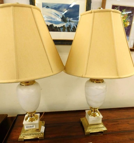 Alabaster and Brass Lamps Online Auctions Proxibid