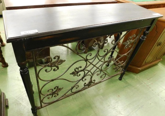 Console Table with Metal Decorated Front