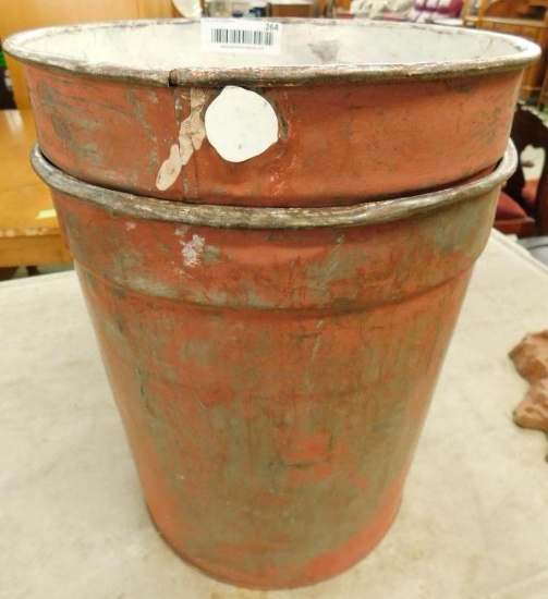 2 Metal Sap Buckets with Spickets - One Money