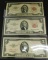 3 1953 Red Seal $2 US Bank Notes