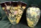 Pair of Signed Studio Art Glass Vases - 1994 - Handkerchief is 6