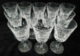 Waterford Crystal - Ireland - 12 Lismore Water Goblets - Each 7