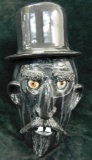 Southern Folk Art Pottery - Billy Joe Craven - Top Hatted Head - 14.5