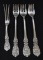 Sterling Silver - Reed and Barton - Francis I - 4 Specialty Forks - 83 Grams