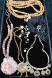 Tray Lot of Misc. Costume Jewelry - Some Signed