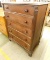 5 Drawer Mahogany Highboy Dresser - 1 Damaged Pull - 49
