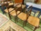4 Hitchcock Style Chairs - Rush Seats - 34