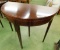 Demi Lune Inlaid Banded Game Table - 31