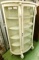 Vintage Painted Bow Front China Cabinet - 61.5