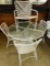 Brown and Jordan - 5 Piece Patio Set - Glass Top Table - 4 Chairs - Table 25.25