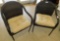 Pair of Modern Woven PVC Outdoor Arm Chairs - Cushions - 35